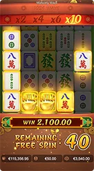 Mahjong Ways · Pengecekan parameter moneter dan tombol kendali putaran.